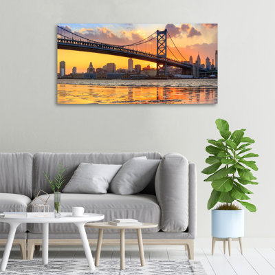Philadelphia Bridge - Wrapped Canvas Print