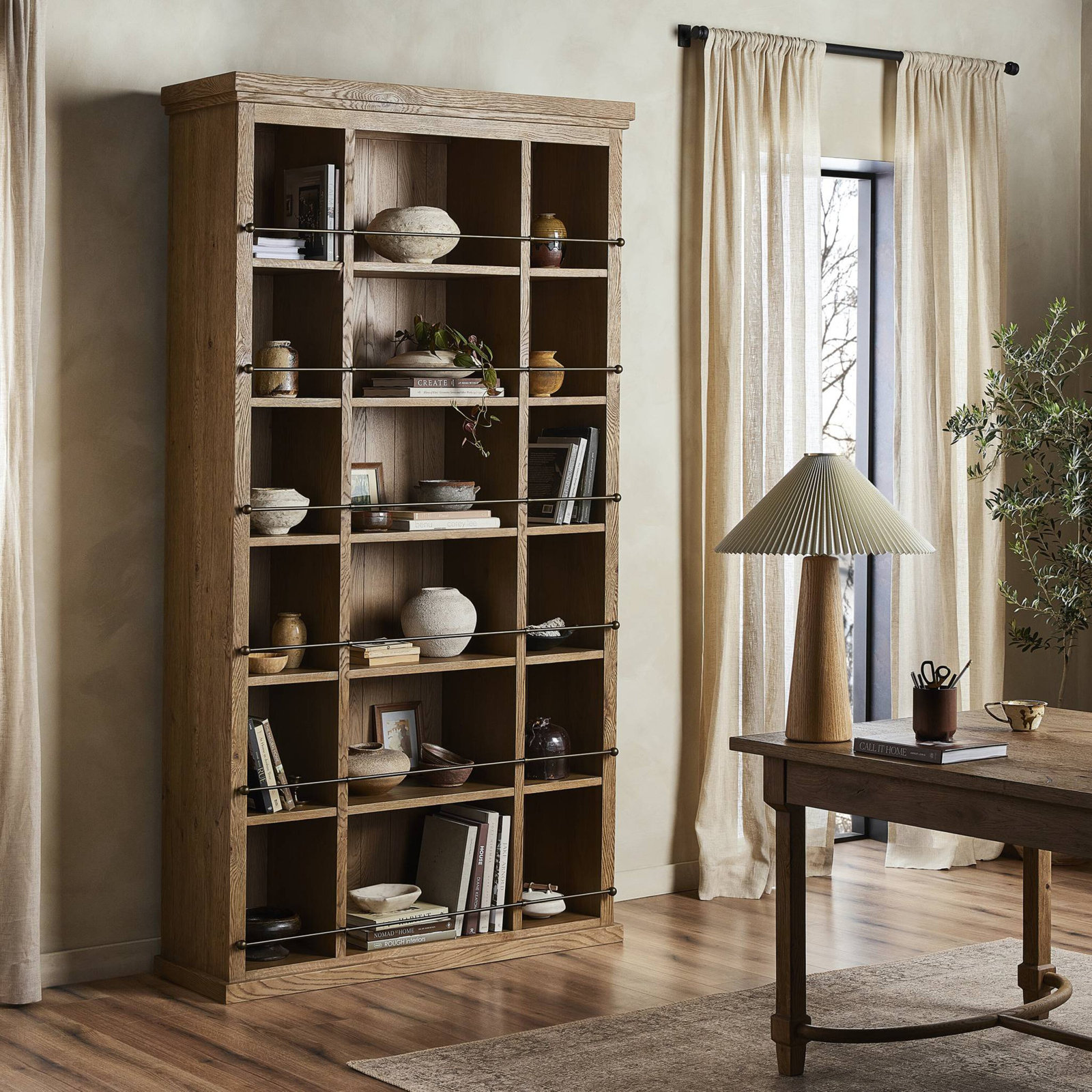 Alistair Bookcase, Worn Oak