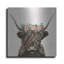Trinx 'Longhorn With Rose Crown Linen Sq' by Yvette St. Amant Metal Wall Art-1345641594