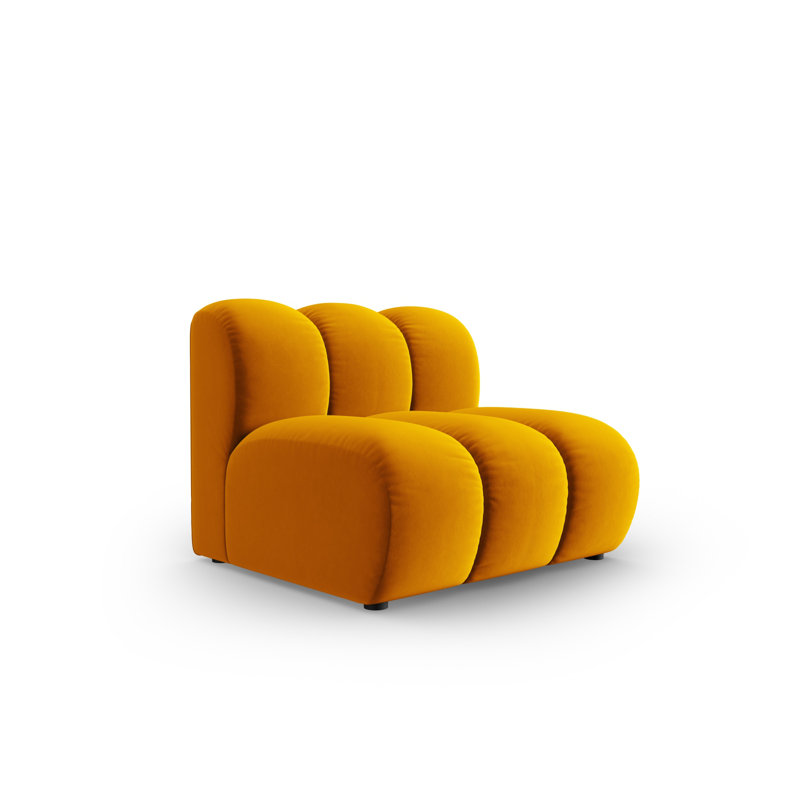 Christey Upholstered Slipper Chair, Yellow