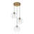 3-Light Clear Hammered Glass Chandelier