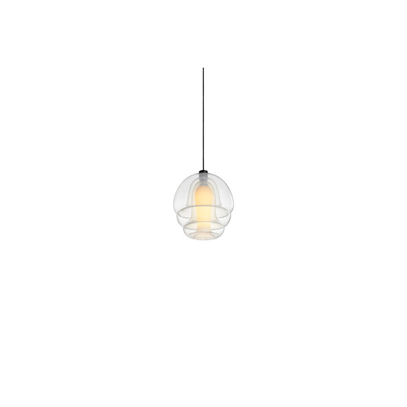 1 - Light LED Pendant, 9.84" H x 9.06" W x 9.06" D
