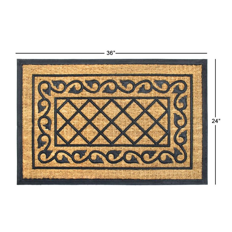 Dean 6' x 8' Indoor/Outdoor Brown Carpet Door Mat