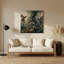 Oiseaux, paradis africain, mouchoir gris, art mural en métal-344301414