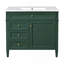 Meuble-lavabo 36 po avec armoire à pharmacie, armoire de rangement moderne avec 2 portes à fermeture douce et meuble-lavabo simple-2083584701-2083584703