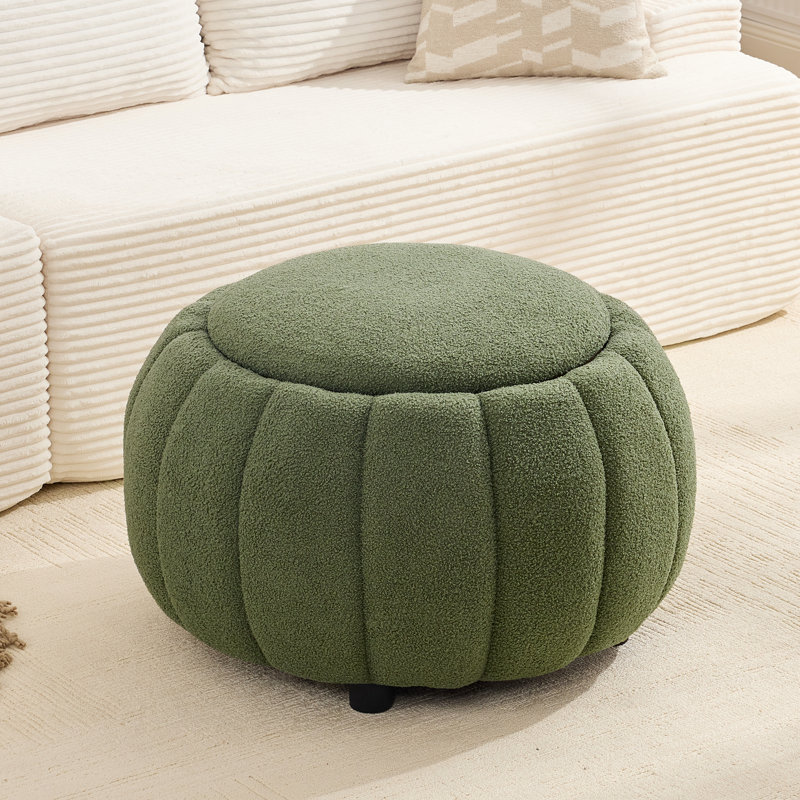 Repose-pieds rond avec rangement caché 30 po, Vert