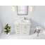 Boston 36 po X P 22 po D Meuble-lavabo décalé à droite en albâtre avec 2 po  Quartz-109315178
