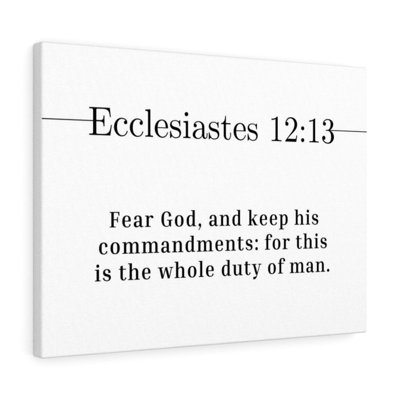 The Whole Duty Ecclesiastes 12:13 Christian Wall Art Bible Verse Print Ready To Hang