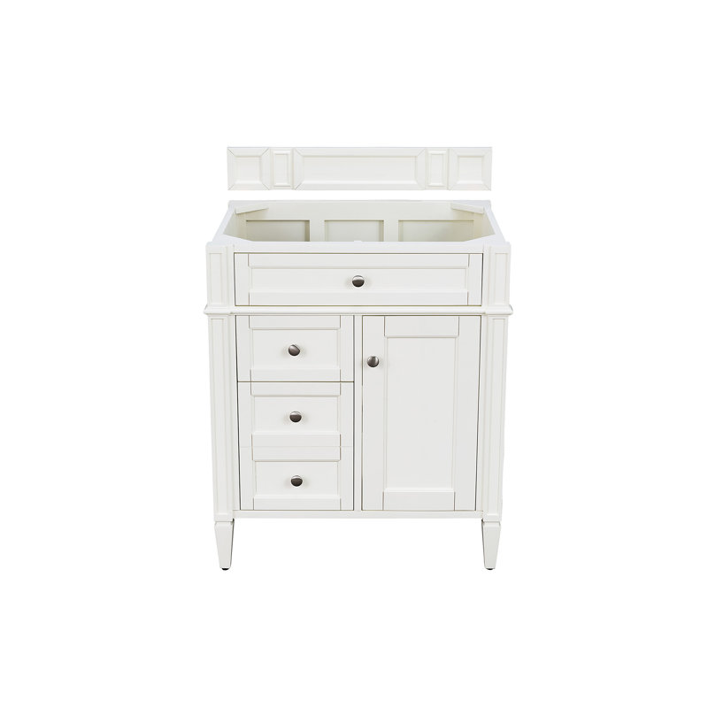 Brittany 30' W Single Bathroom Vanity Base, Bright White