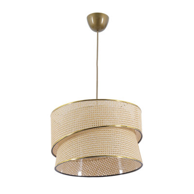 Elegant Metal Chandelier with Adjustable Cable, White & Ecru Colors | 27.6 x 27.6 x 7.9 inches | CE Certified | E27 Socket, Max 40W | Perfect for Dining Room & Living Room, Stylish Lighting Fixture