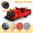 Ride On Train Trackless, 12v Kids Battery Powered Electric Train With Detachable Carriage, Extra Storage，led Lights & Music, 4-wheeler Toy For Toddlers Boys & Girls Age 3+