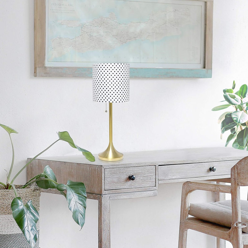 Sommerville Metal Table Lamp, White, Gold