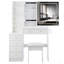 Coiffeuse Raga avec miroir coulissant à DEL, tabouret et rangement spacieux-1157350288