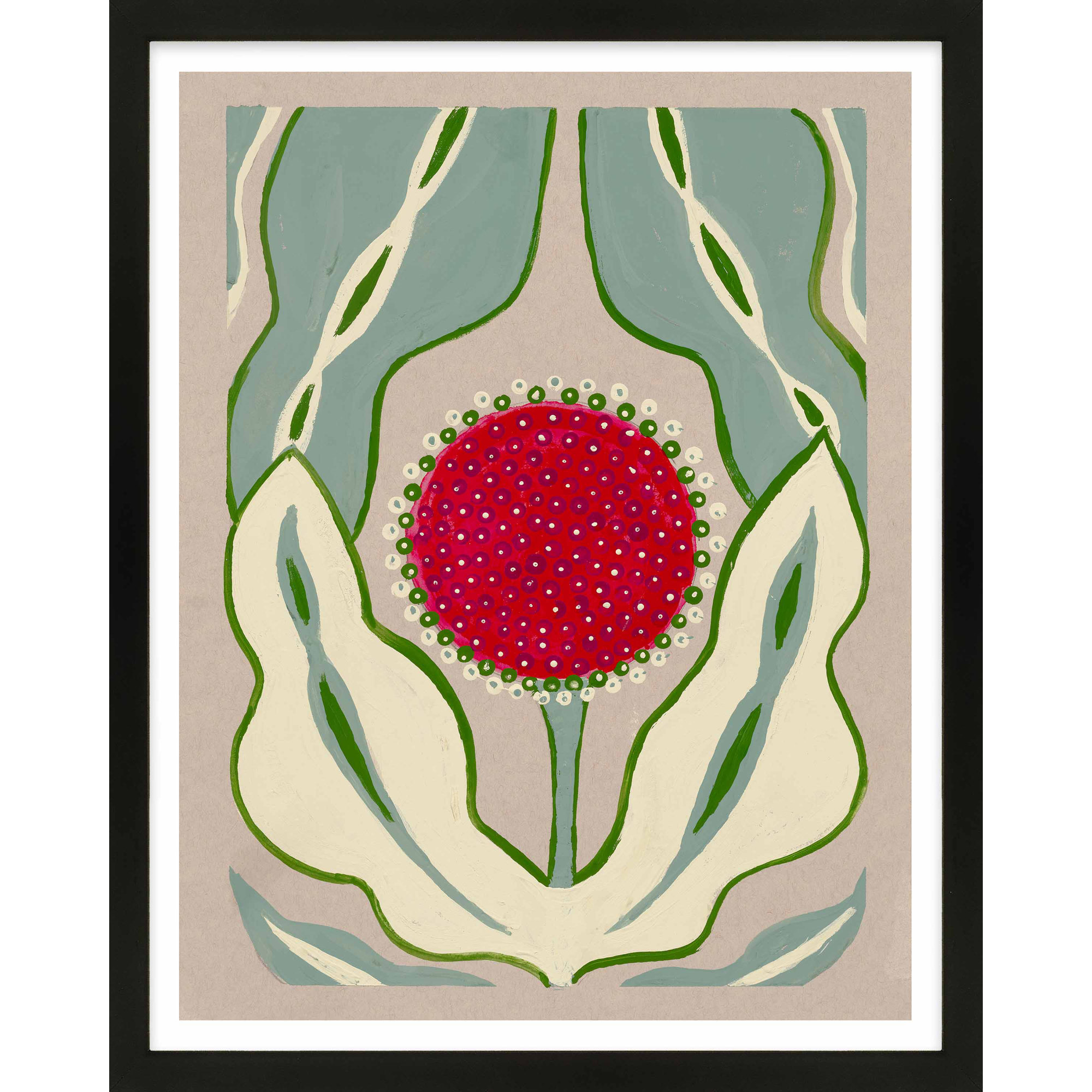 Magical Poppy 2 by Andrea Stokes, Black Framed Paper, 20" H x 16" W x 1.25" D
