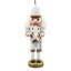 Ornements de casse-noisette 5 po - ensemble de 9 - blanc / or