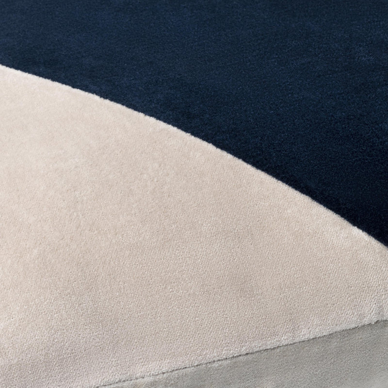 Denny Cotton Pillow, Polyester/Polyfill, Dark Blue