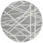 Tapis d'intérieur rond lavable géométrique 8 pi gris