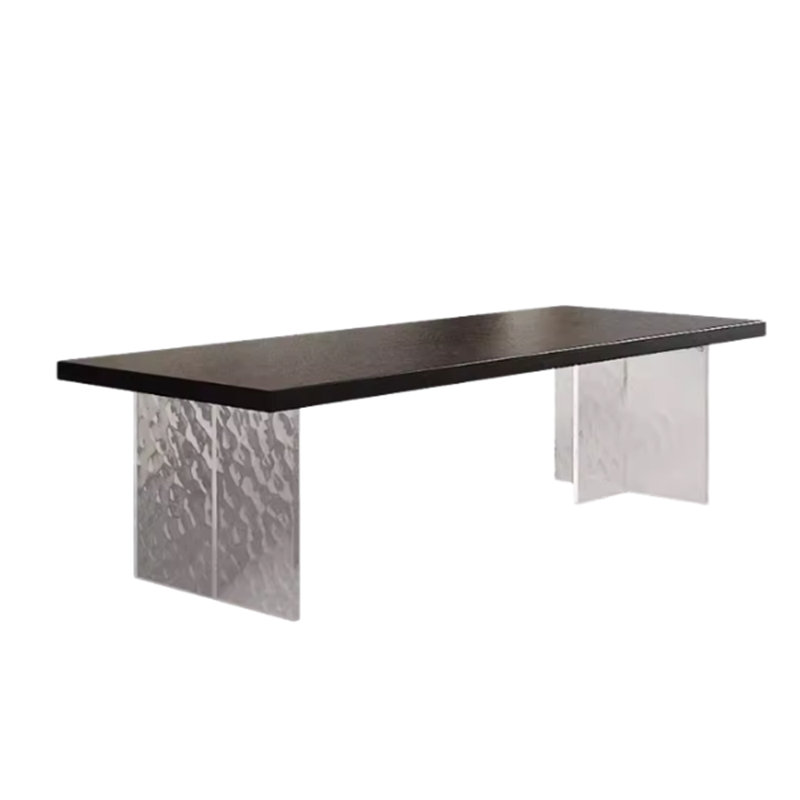 Ash Solid Wood Top Dining Table, 35.43" W x 86.61" L