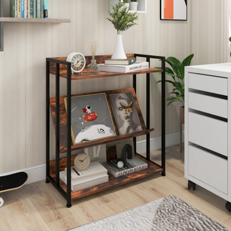 Étagère de rangement à 3 niveaux avec tablettes réglables