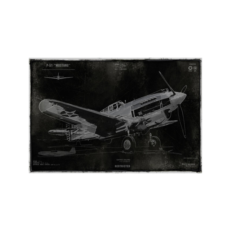 Vintage War Plane by Dylan Matthews - Wrapped Canvas Print, 66.04 cm H x 45.72 cm W x 1.91 cm D