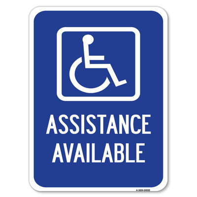 Assistance Available With Handicap Symbol/24332