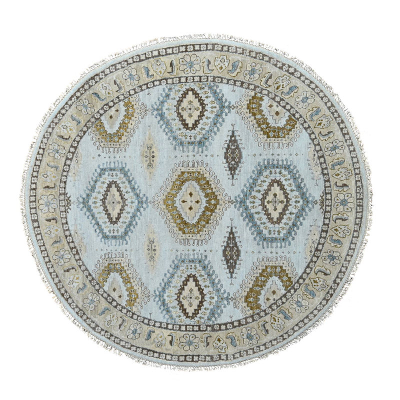 Tapis rond unique 6 pi x 6 pi Castielle