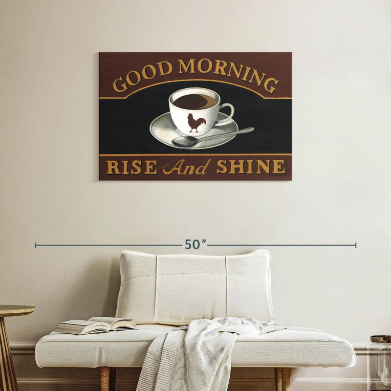 Plaque murale «Good Morning Coffee», H 24 po x l 36 po