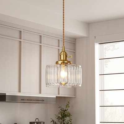 1 - Light Single Pendant With Rotary Knob Switch