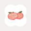 Fruit Series Peach Cat Litter Mat, Waterproof, Soft on Kitty Paws, 24'' X 16''