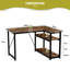 L-Shaped Metal Base Computer Desk