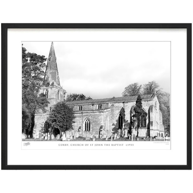 Corby, Church Of St John The Baptist C1955 by Francis Frith - Single Picture Frame Print, 45cm H x 60cm W x 2.3cm D