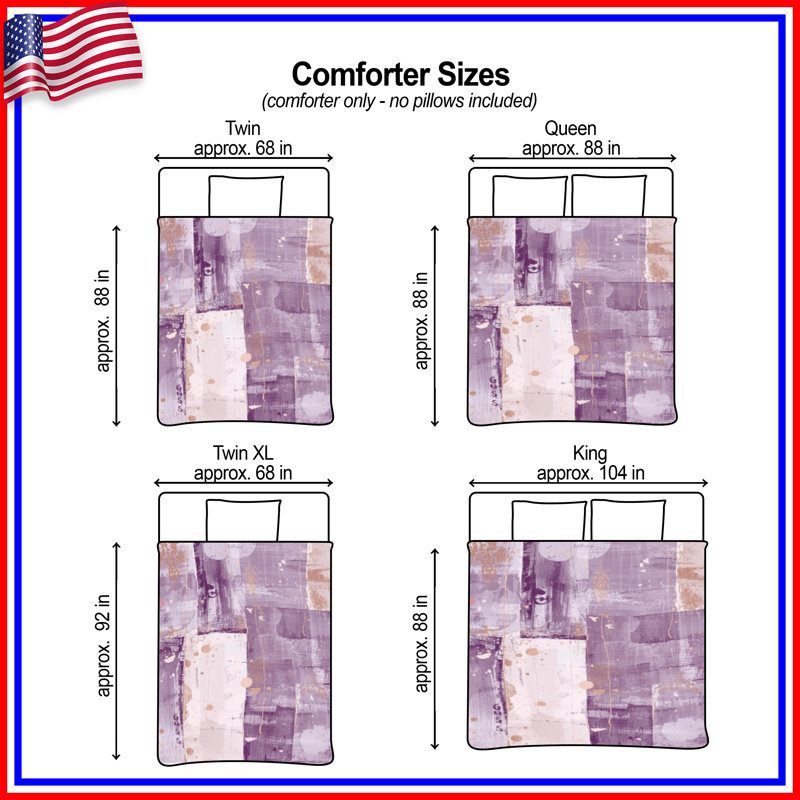 Layered Abstract Texture Comforter, Twin Extra Long