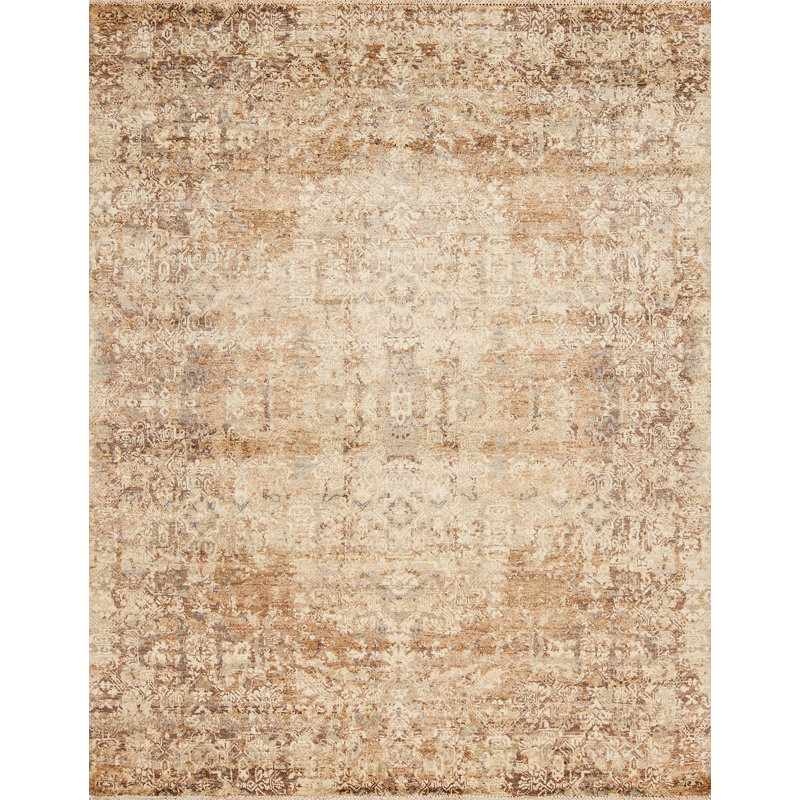 Tuscany Hand Knotted Wool Floral and Abstract Indoor Rug, Rectangle 8' x 10'