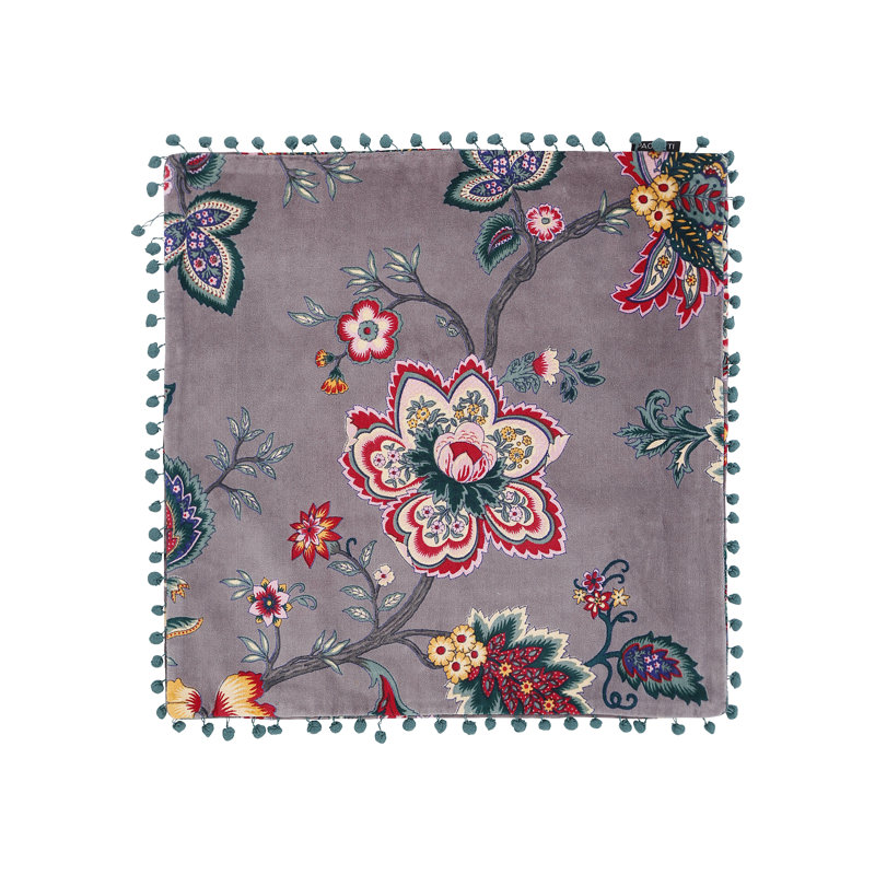 Mccracken Paisley Square Throw Pillow Cover, Mink