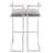 Harvey Velvet Stool Chrome
