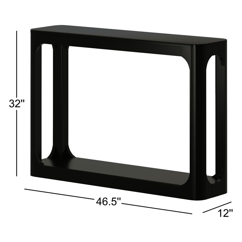 Maly 46.5'' Solid Wood Console Table, Black