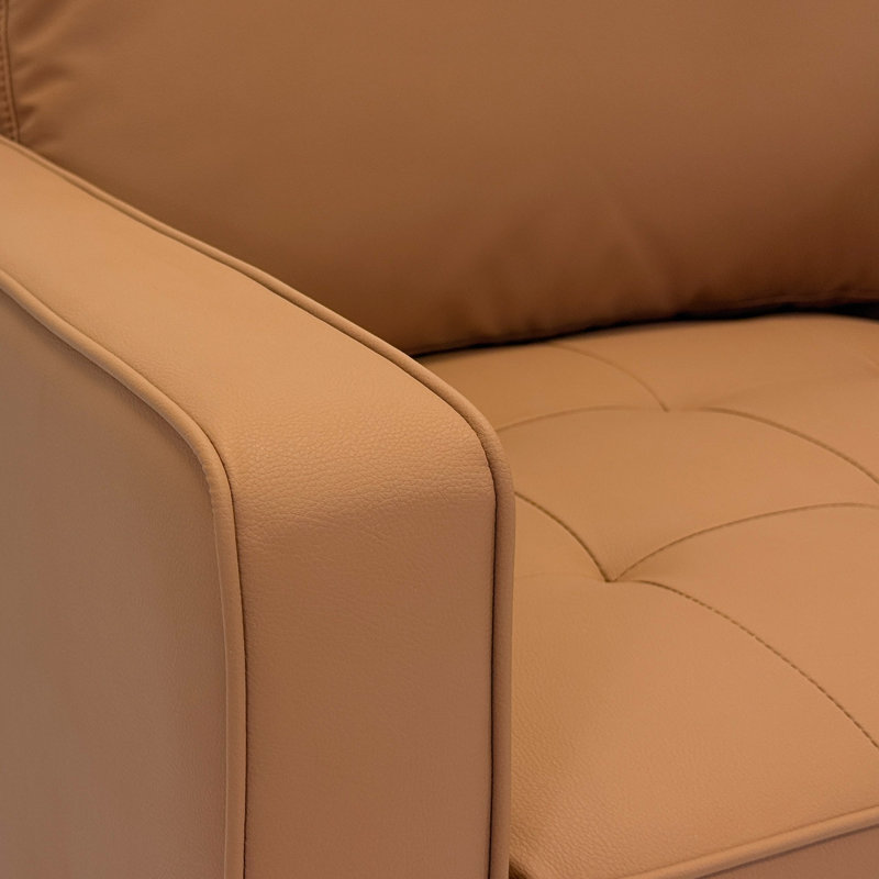 Ensemble de 2 chaises d'appoint à accoudoirs carrés et canapé Bridgeview, brun, 2 pièces Bridgeview, Brun