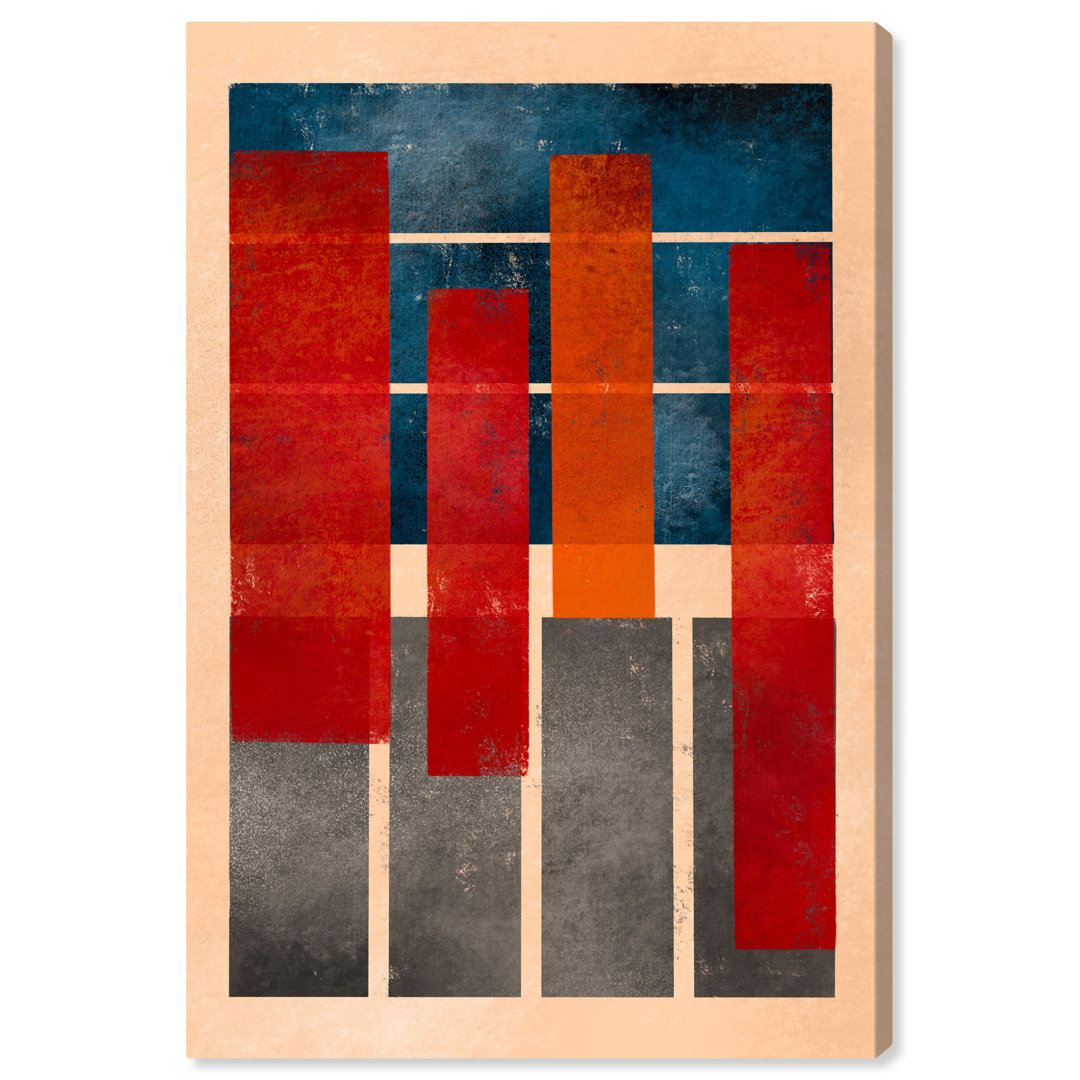 " Abstract Brash And Red Shapes " Painting Print Oliver Gal Prints 
