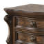Table de chevet Leova, 2 tiroirs, USB A-C, bois brun foncé de 31 pouces