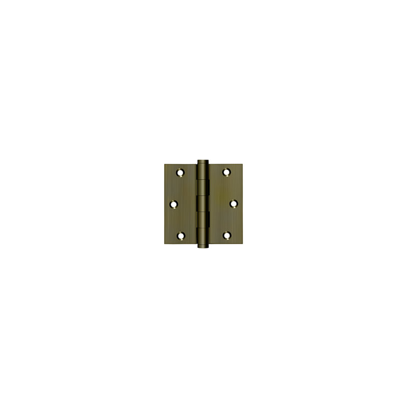 Butt Bearing Hinge, Antique Brass