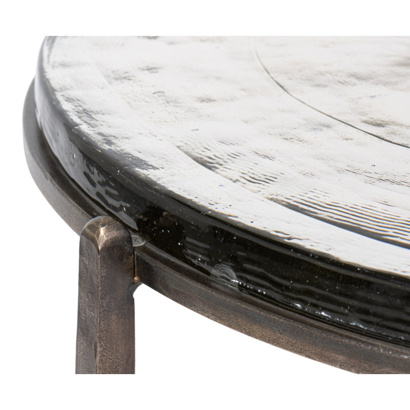 Dorsey Glass End Table, 22" H x 23" W x 22" D