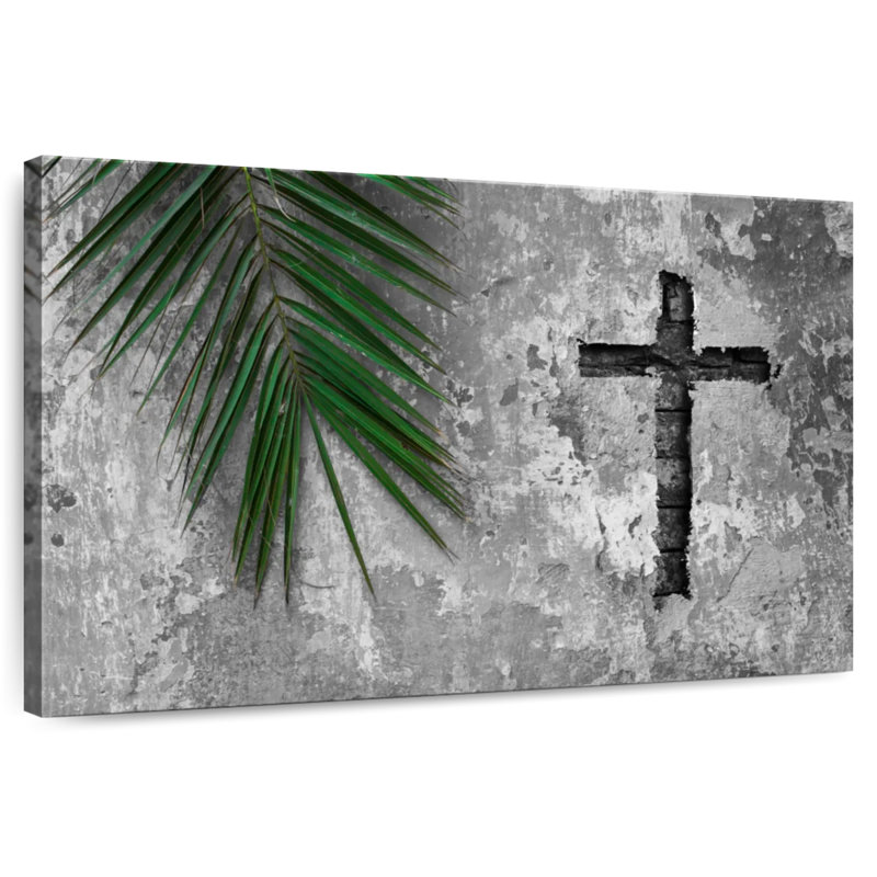 Adella Grunge Cross, 20" H x 30" W