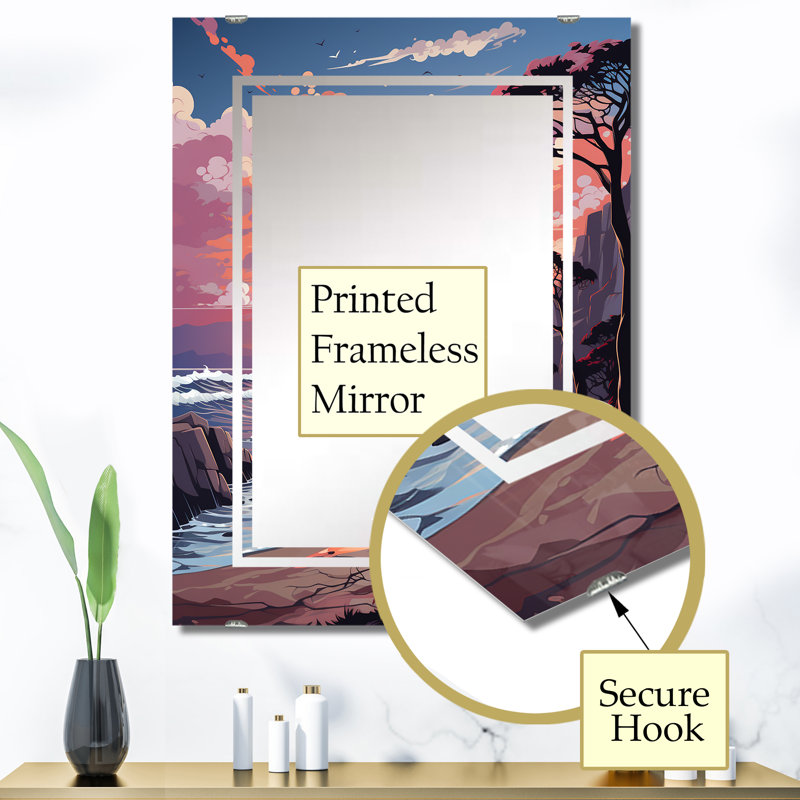 Dulverton - Miroir mural Coastal Beach MIR139406, 40 po x 30 po