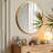 Arched Aluminum Frame Wall Mirror with Tempered Glass for Bathroom, Living Room, Entryway-91113318-90767378