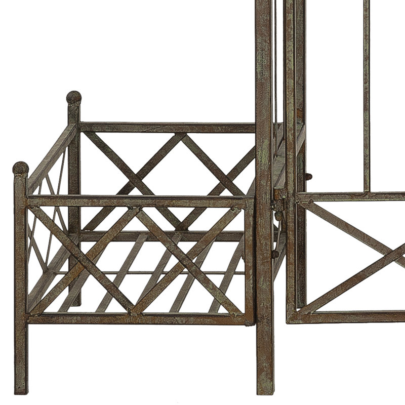 Arbor destiny en fer avec barrière, Bleu rustique