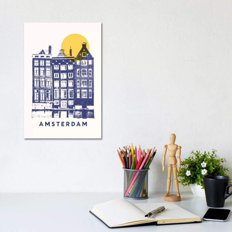 Amsterdam by Florent Bodart - Wrapped Canvas Gallery-Wrapped Canvas Giclée, 20.32 cm H x 30.48 cm W