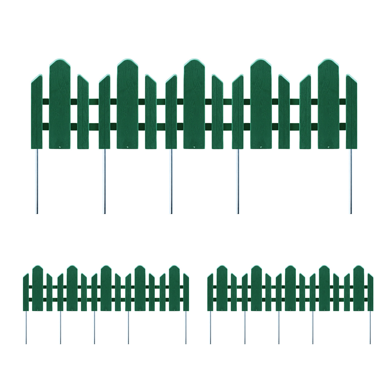 Bibana 12 Pack Garden Fence Decorative Edging Recycled Plastic ...