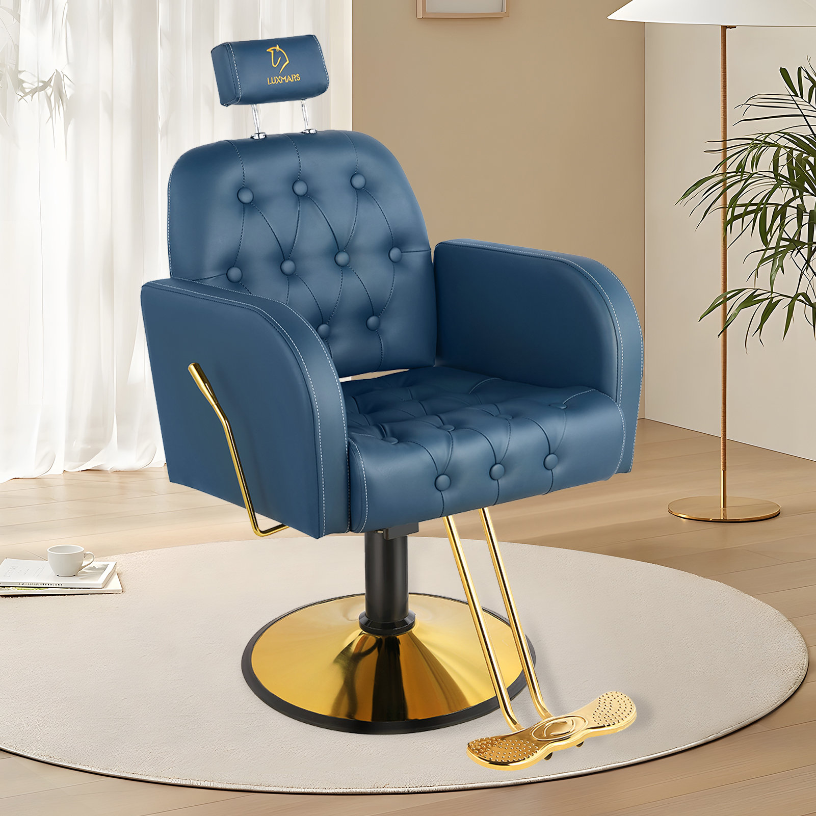 Leather best sale salon chair