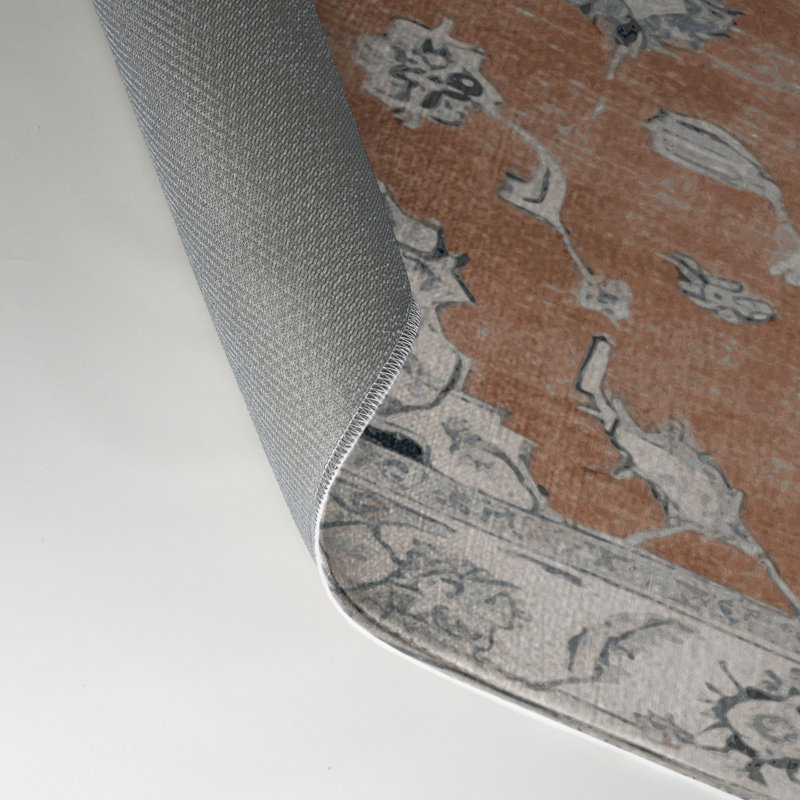 Tapis intérieur et extérieur brun Overdyed, Rectangle 5 pi x 7 pi