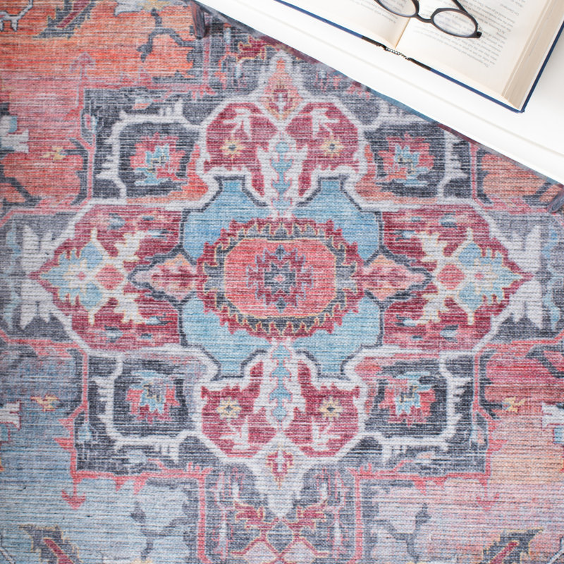 Rust and Ivory Hand-Knotted Reversible Viscose Area Rug